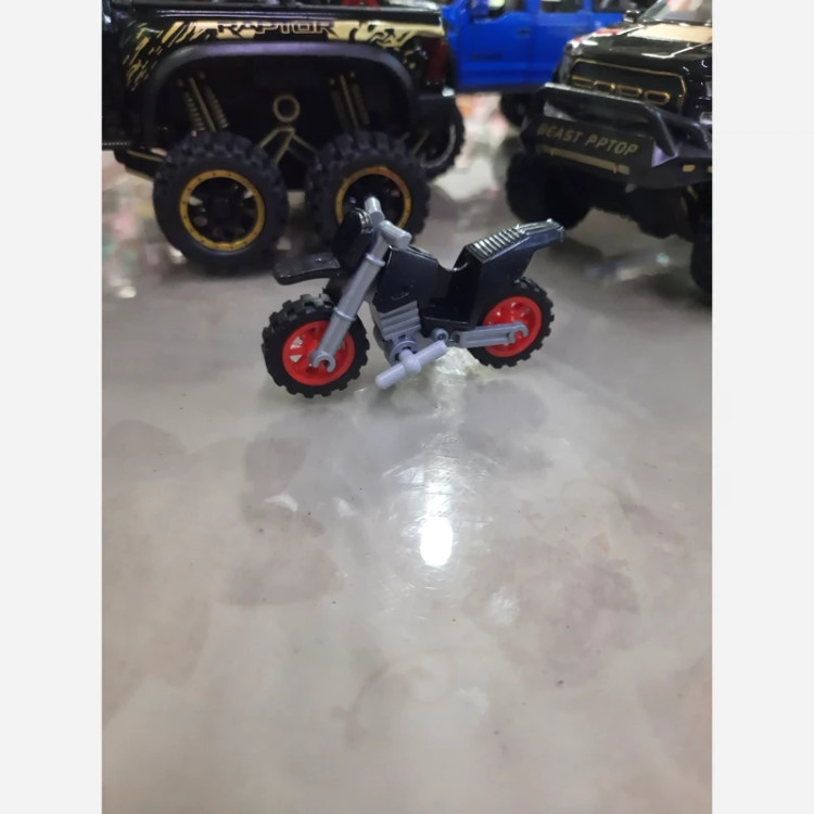 ماکت فلزی وانت فورد رپتور (F150) دوکابین شش در بازشو همراه با موتور (Ford raptor f150) شش چرخ موزیکال چراغدار