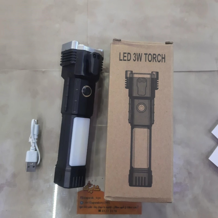 چراغ قوه دستی شارژی مدل Led t0rch