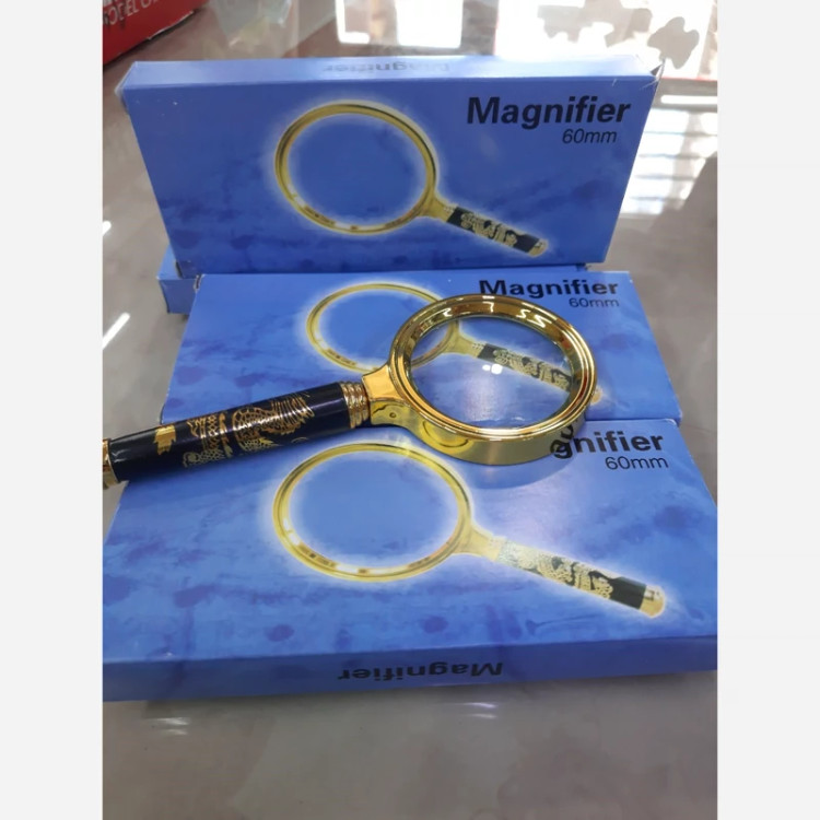 ذره بین(Magnifier) 60mm طلایی رنگ تک جعبه