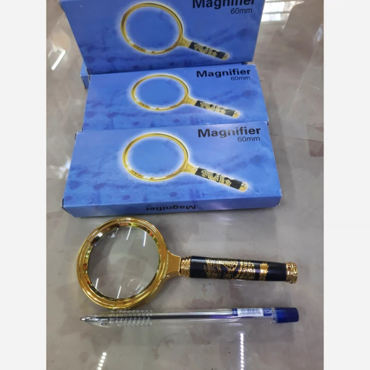ذره بین(Magnifier) 60mm طلایی رنگ تک جعبه
