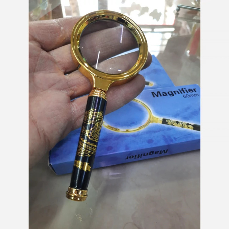 ذره بین(Magnifier) 60mm طلایی رنگ تک جعبه