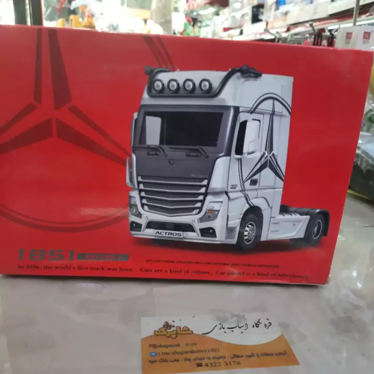 ماکت کله تریلی بنز اکستروس موزیکال چراغد ار دو در بازشو