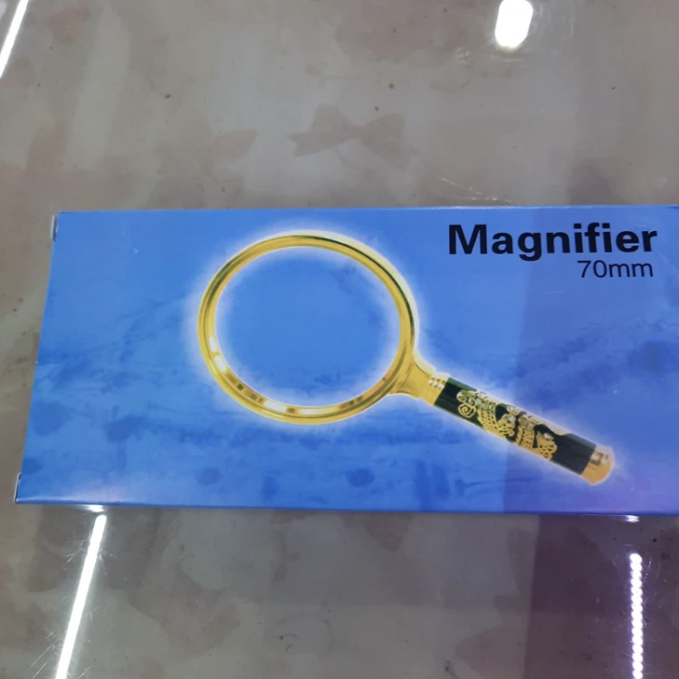 ذره بین(Magnifier)70mm طلایی رنگ تک جعبه