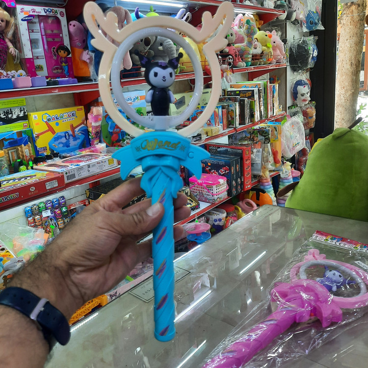 عصای کرومی موزیکال چراغدار