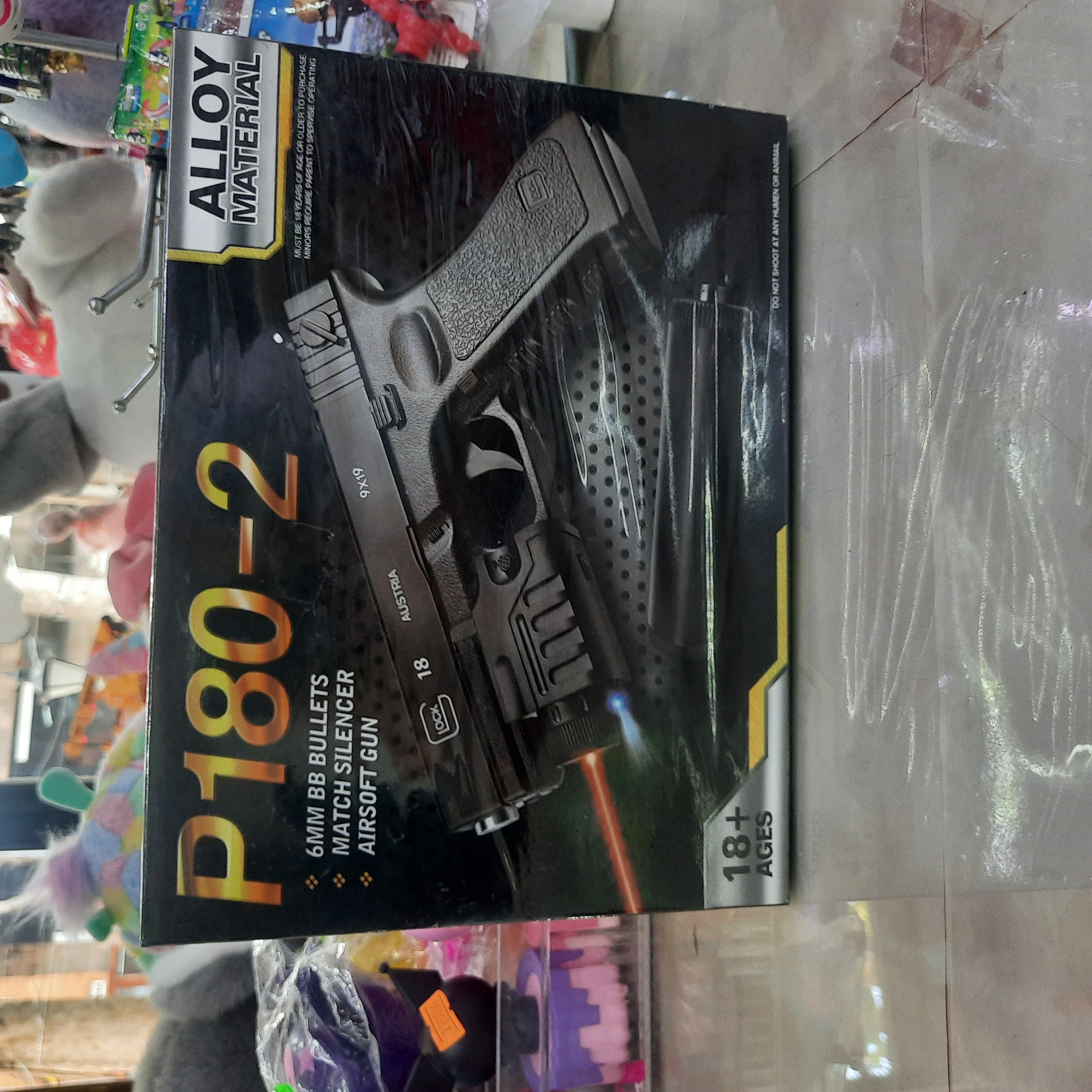 تفنگ اسباب بازی ساچمه ای p180-2 لیزر دار
