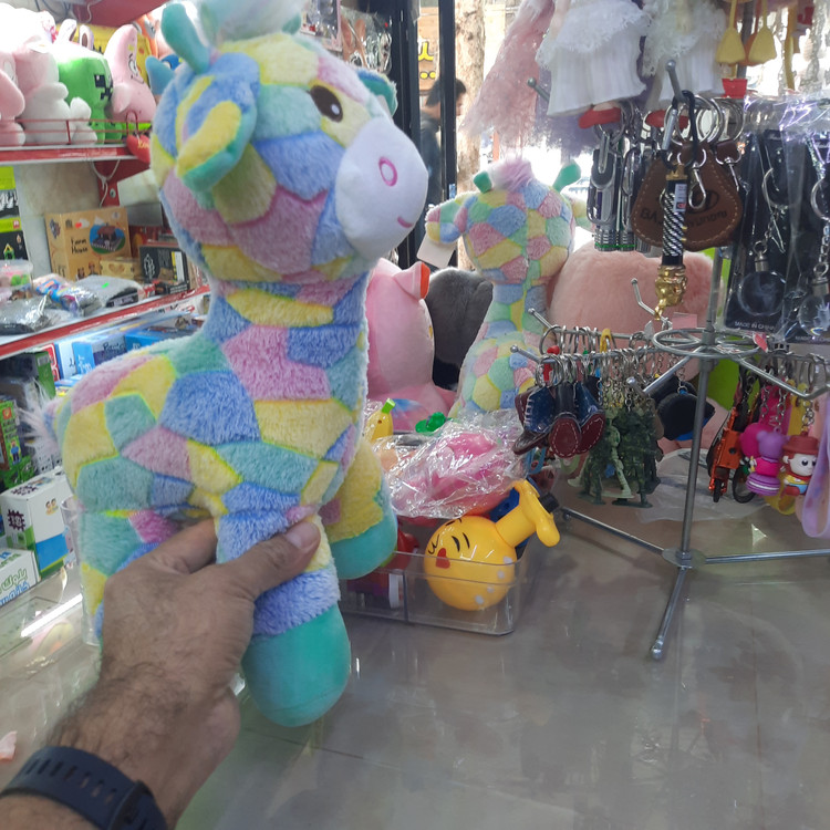 عروسک پلیشی زرافه چهل تیکه